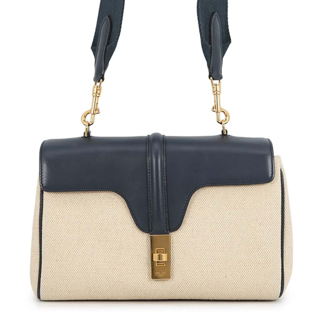 Celine Soft 16 Bag Canvas And Leather #325096C16B